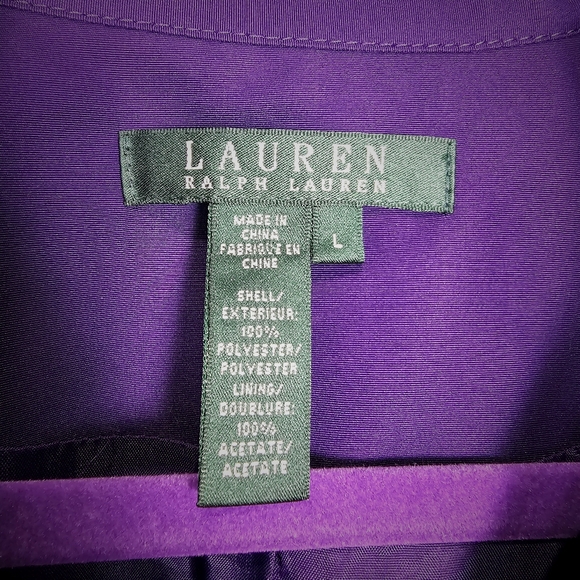 Lauren Ralph Lauren Purple Short Peacoat Jacket - Picture 5 of 7